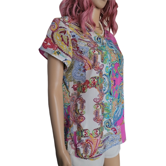 NORM THOMPSON BEAUTIFUL WOMEN'S BLOUSE SIZE SMALL Multicolored - Picture 8 of 17